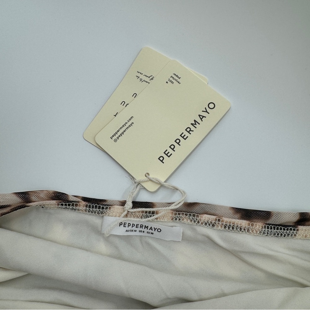 Peppermayo Addie Mini Dress Leopard Print US Size 6 NWT - Picture 2 of 3